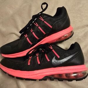 Nike Air Max Dynasty Black and Pink Athletic Running Shoes Women's 6.5 Sneakers